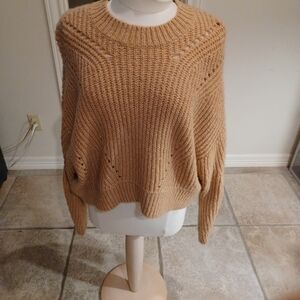 Elizabeth & James women’s gold brown chunky knit sweater size XL